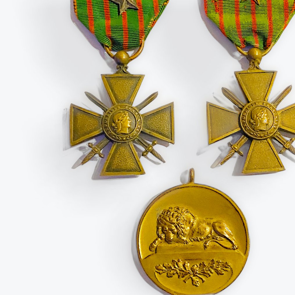 法國 - 軍功章 - 第一次世界大战奖章套装 #2.1