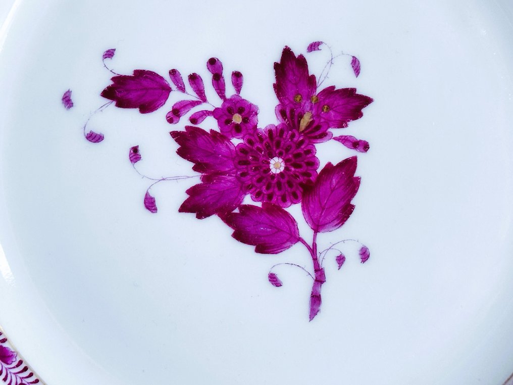 Herend - 盘子 - Antique Herend Apponyi Pattern Plate (1905) - 瓷 #2.1