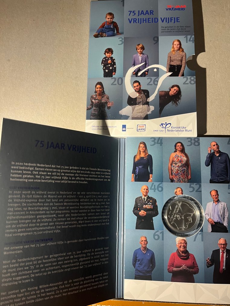 Nederland. 5 Euro 2003/2020 (5 stuks) Proof  (Zonder minimumprijs) #1.0