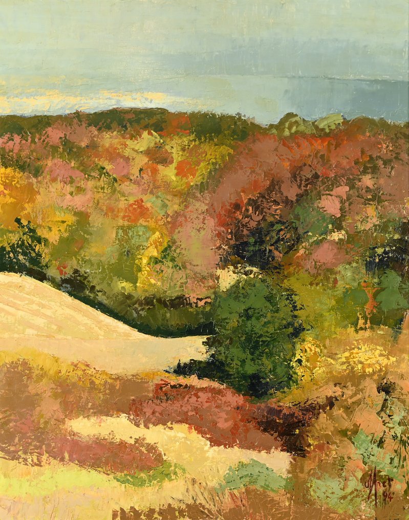 Yves Offret (1946 - 2004) - Les arbres ocres, rouges #1.0