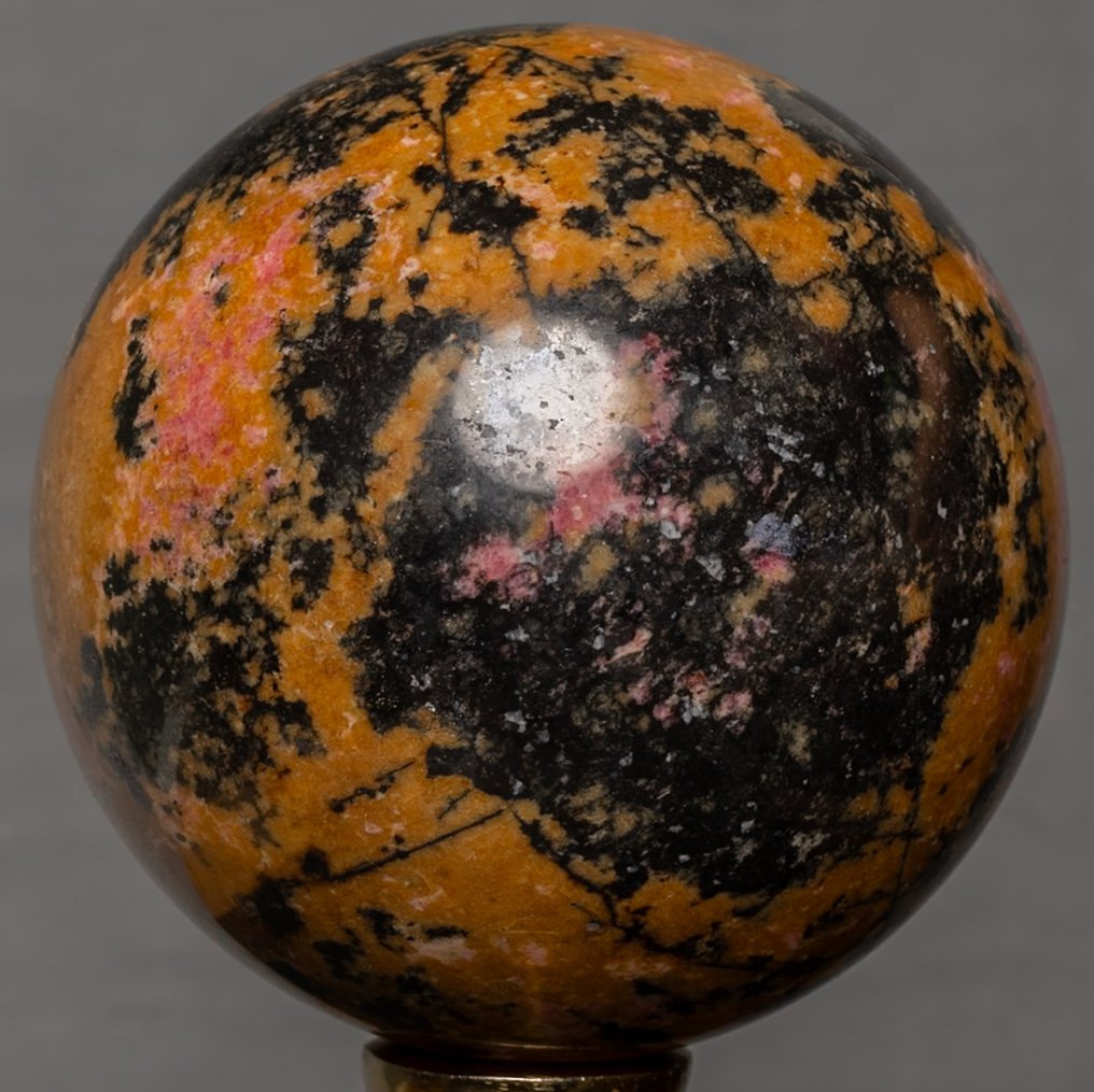 Fine Rhodonite sphere Sphere - Height: 9.87 cm - Width: 9.87 cm- 1780 g #4.3