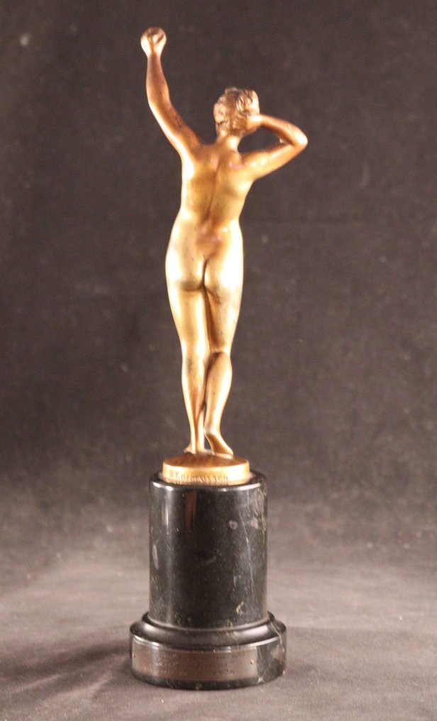 Otto Rasmussen (1845-1912) - Γλυπτό, Klassiek naakt - 25 cm - Μπρούντζος, Μάρμαρο #4.3