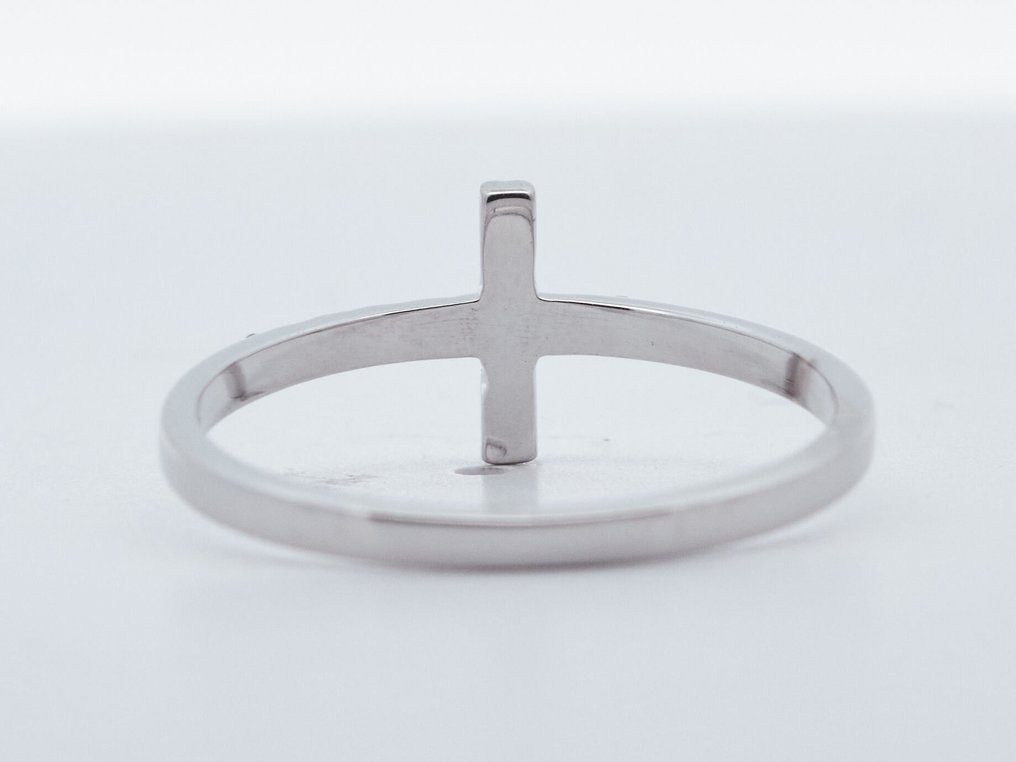 χωρίς τιμή ασφαλείας - Δαχτυλίδι - 14 καράτια Λευκός χρυσός -  0.12ct. tw. Διαμάντι (Φυσικού χρώματος) #3.2