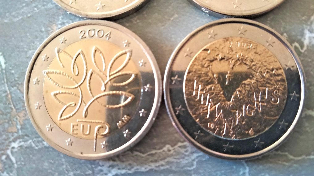 Finland. 2 Euro 2004/2020 (incl. 2 euro "Enlargement of the EU") (4 pièces)  (No reserve price) #2.1