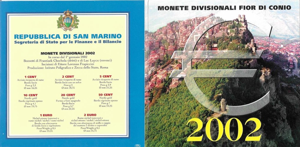 聖馬力諾. Year Set (BU) 2002  (沒有保留價) #2.1