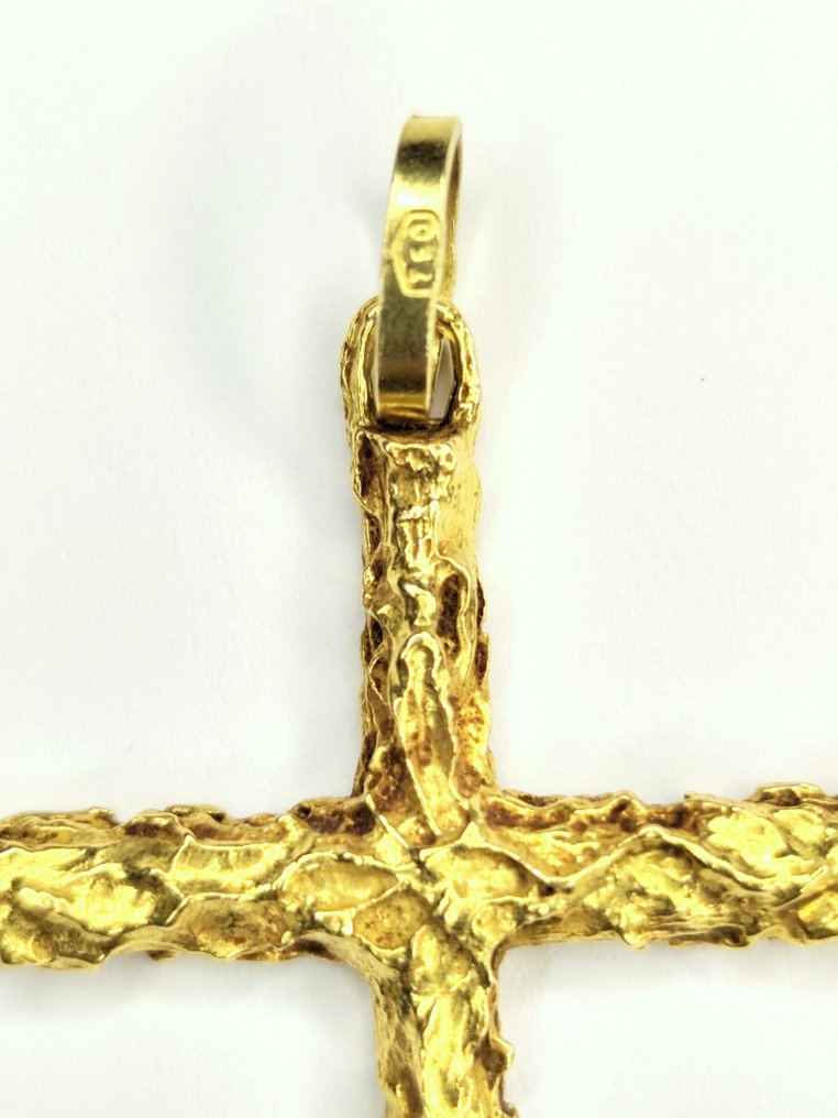 Κρεμαστό κόσμημα - 18 καράτια Κίτρινο χρυσό - Croce a cera persa #1.0