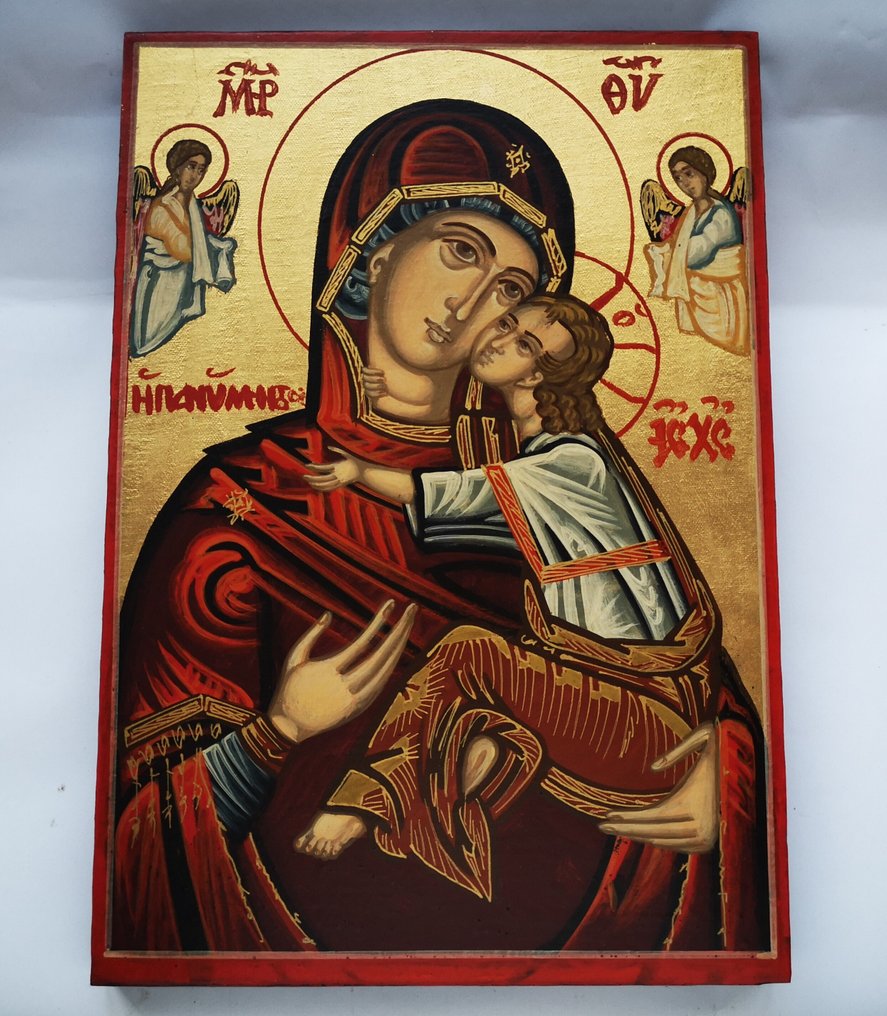 Εικόνα - Αγία Μητέρα του Θεού, εικόνα με χειροποίητη ζωγραφική. - Ξύλο #4.3