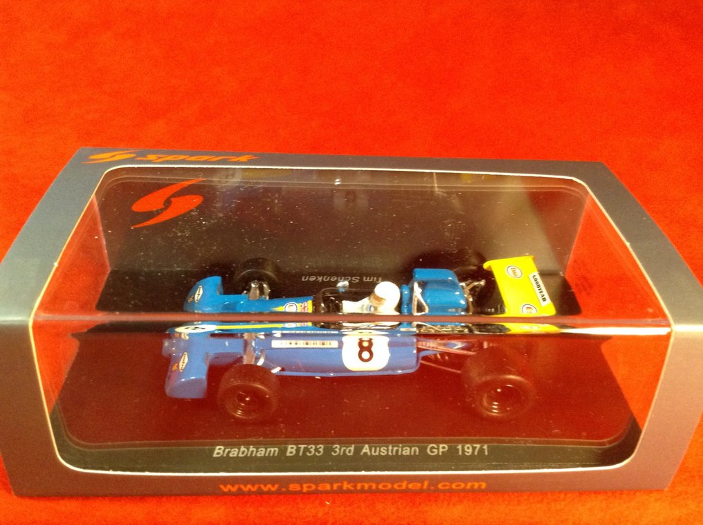 Spark 1:43 - 模型賽車 - ref. #S4344 Brabham Ford BT33 F.1 3° Austrian GP 1971 #8 Tim Schenken - 卓越品质——限量版，如今难得一见 #1.0