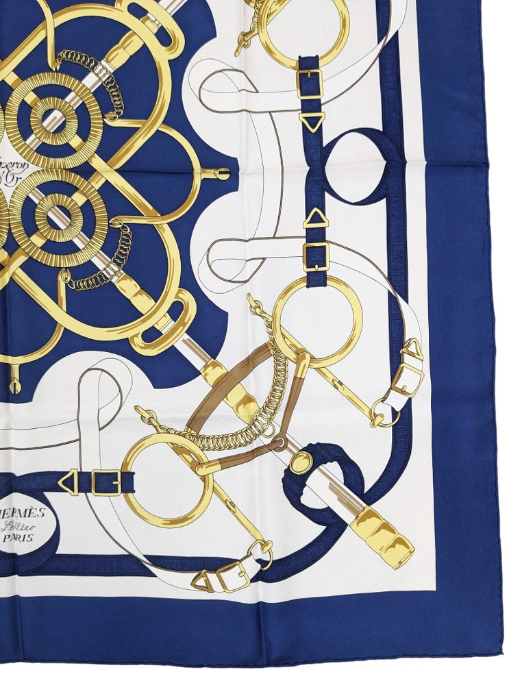 Hermès - "Eperon d'Or" SCARF 90 CM SILK - Eșarfă #4.3