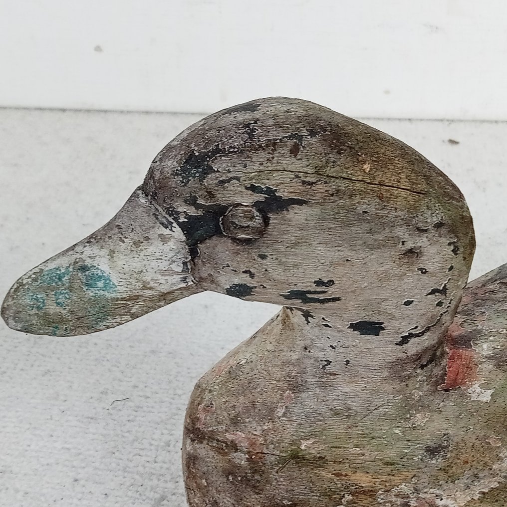 Lokeend - Lokeend (2) - Hout, Handbeschilderd hout #4.3