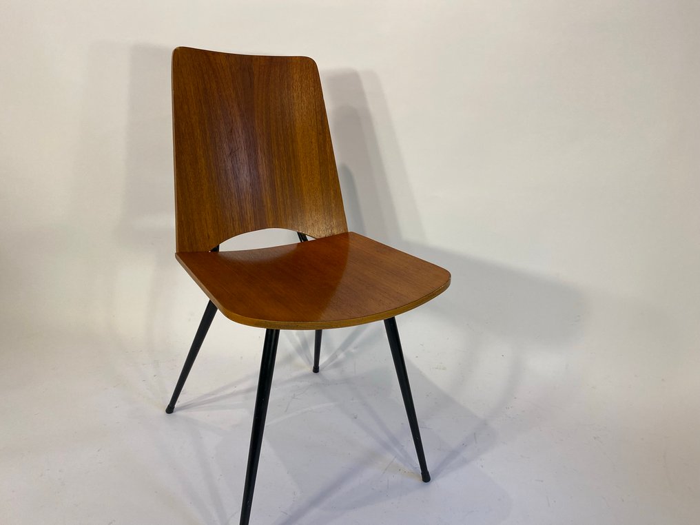 椅子 - 木, 金属 - 丹麦复古 #3.2