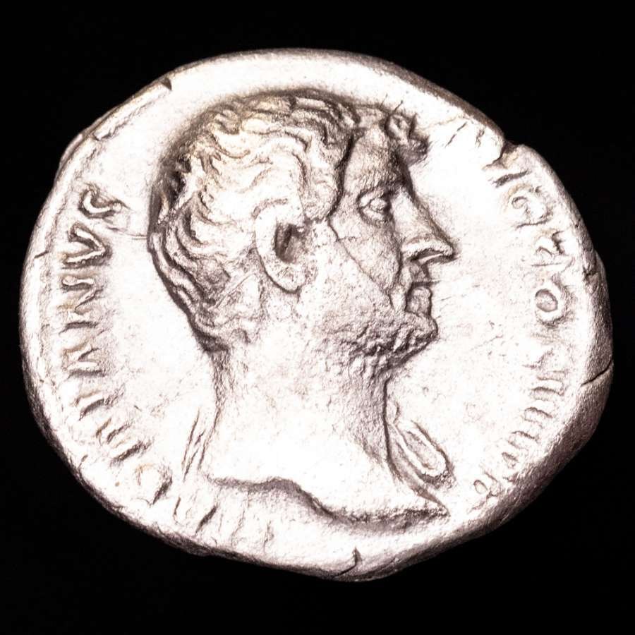 Empire romain. Hadrien (117-138 apr. J.-C.). Denarius Rome mint, AD 134-138. SALVS AVG, Salus standing right, feeding from patera serpent arising from  (Sans prix de réserve) #1.0