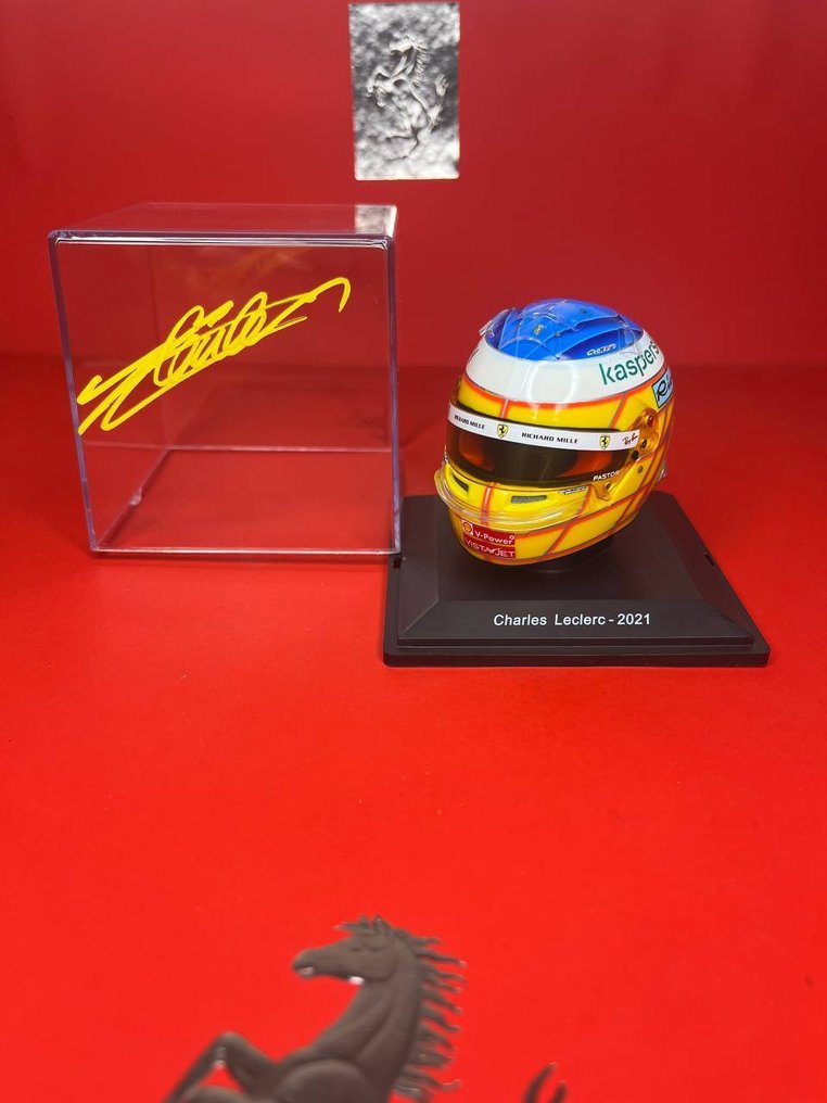 Ferrari - Special Limited Edition (Karting era livery) - French GP 2021 - Charles Leclerc - Scale 1/5 Helmet  #1.0