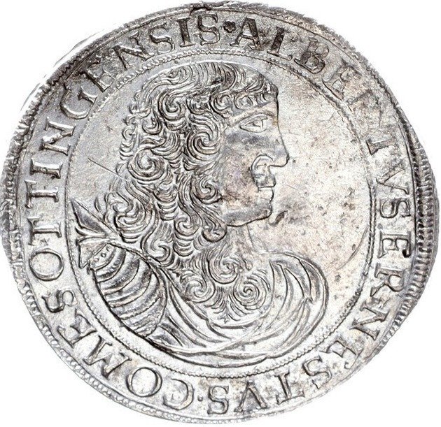 Γερμανία, Öttingen. Albrecht Ernst 1659-1683. Gulden (60 Kreuzer) 1674. Äußerst seltenes Prachtexemplar #1.0