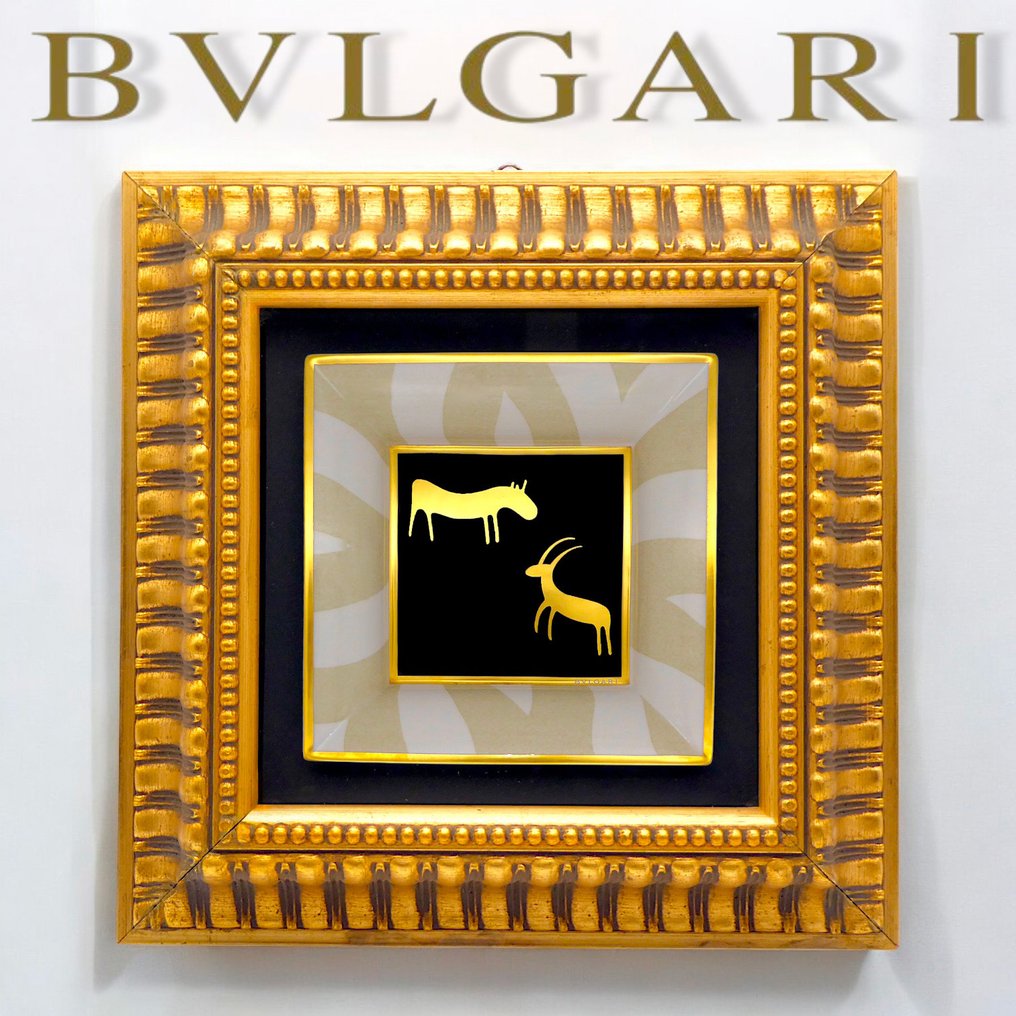 置物盤 - Rosenthal - BVLGARI - “Pascolo Rupestre” 系列，24k黄金，20世纪 - 德國 #1.0