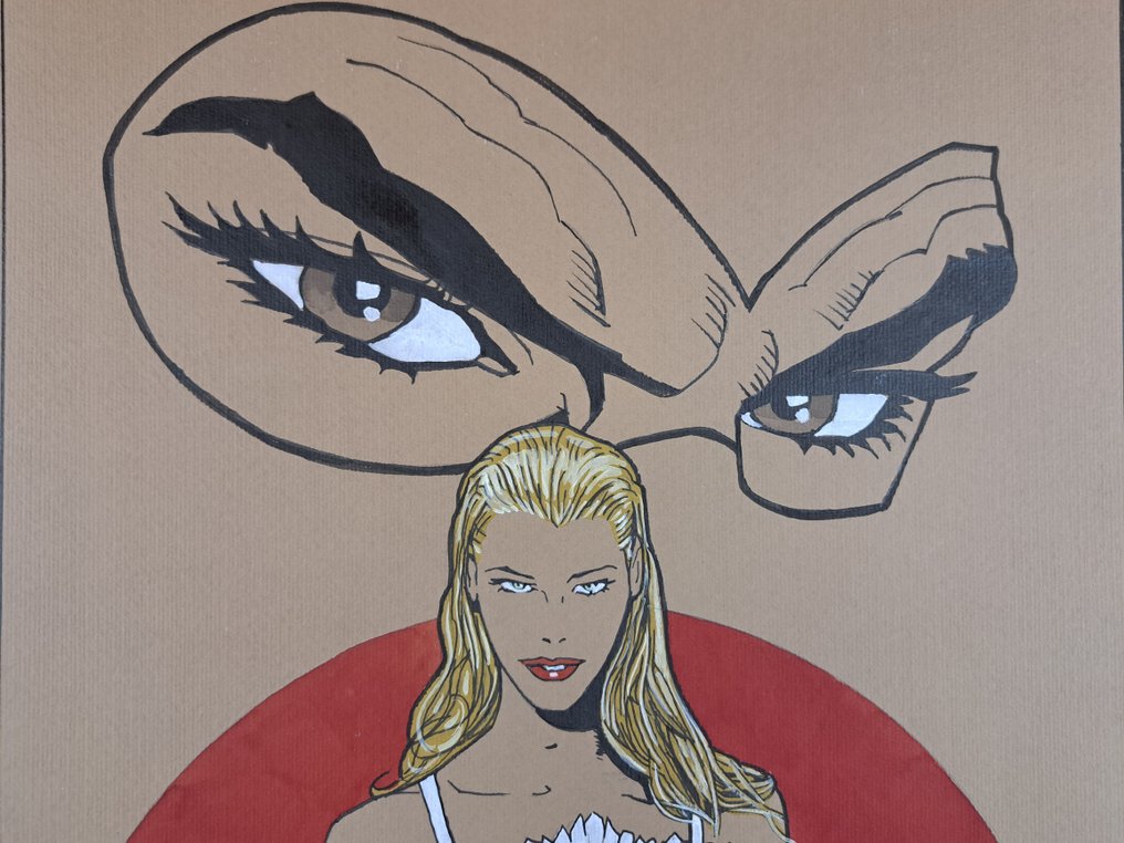 Larry Camarda - 1 Original colour drawing - Diabolik - Sguardi #2.1