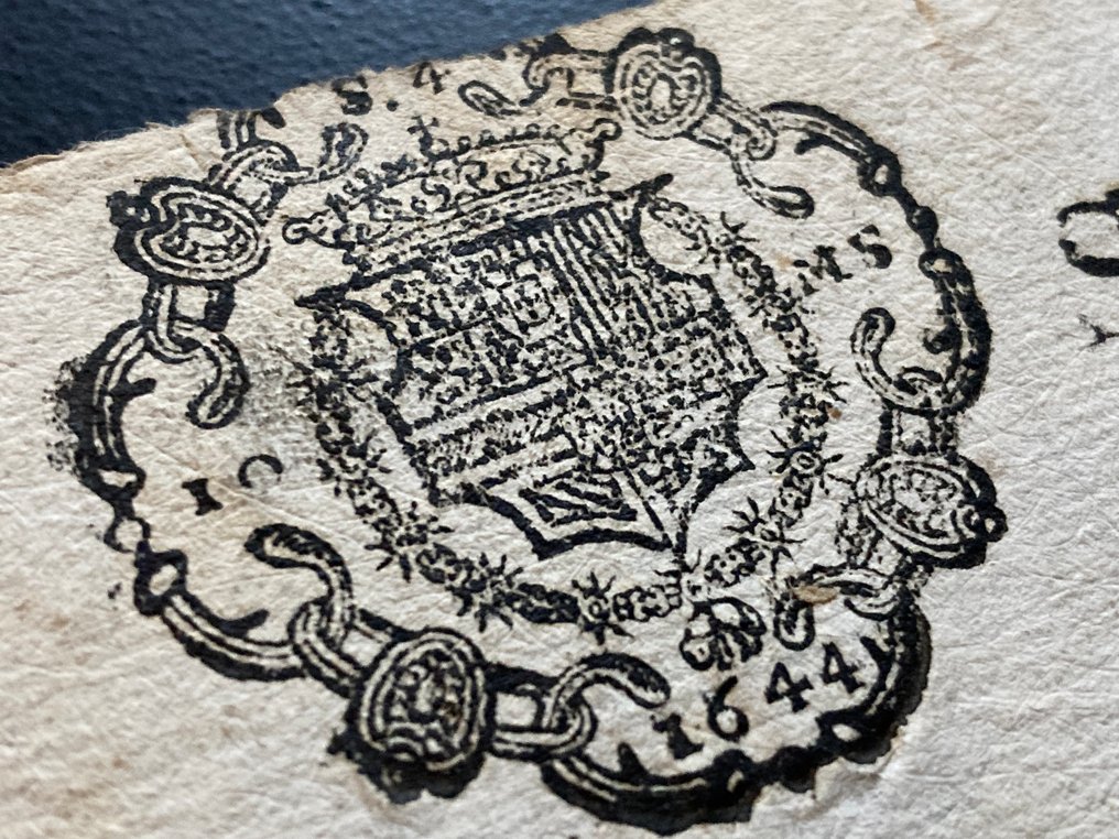 Manuscrito - Año 1644. Sello cuarto. Felipe IV. Documento manuscrito. - 1644 #2.1