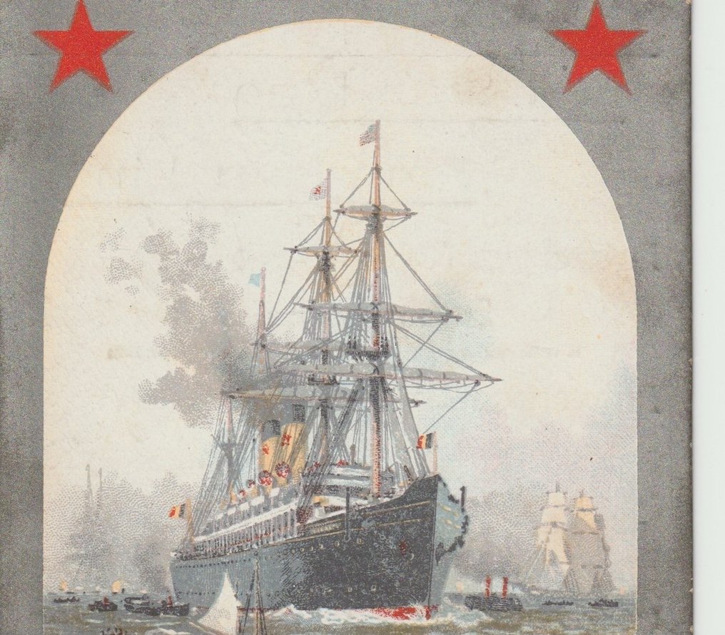 比利时 - 海事, 广告, 船舶 - Antwerp - 明信片 (1) - 1894-1894 #2.1