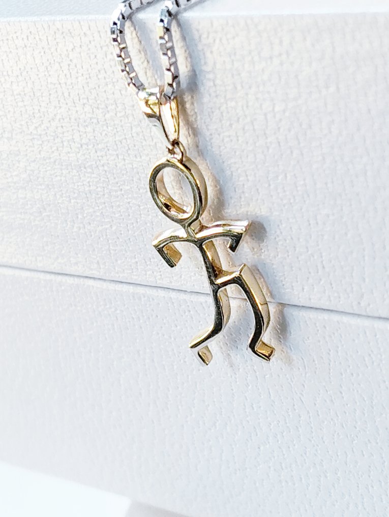 Sem preço de reserva - Colar com pingente - 18 K Platina, Ouro amarelo #1.0