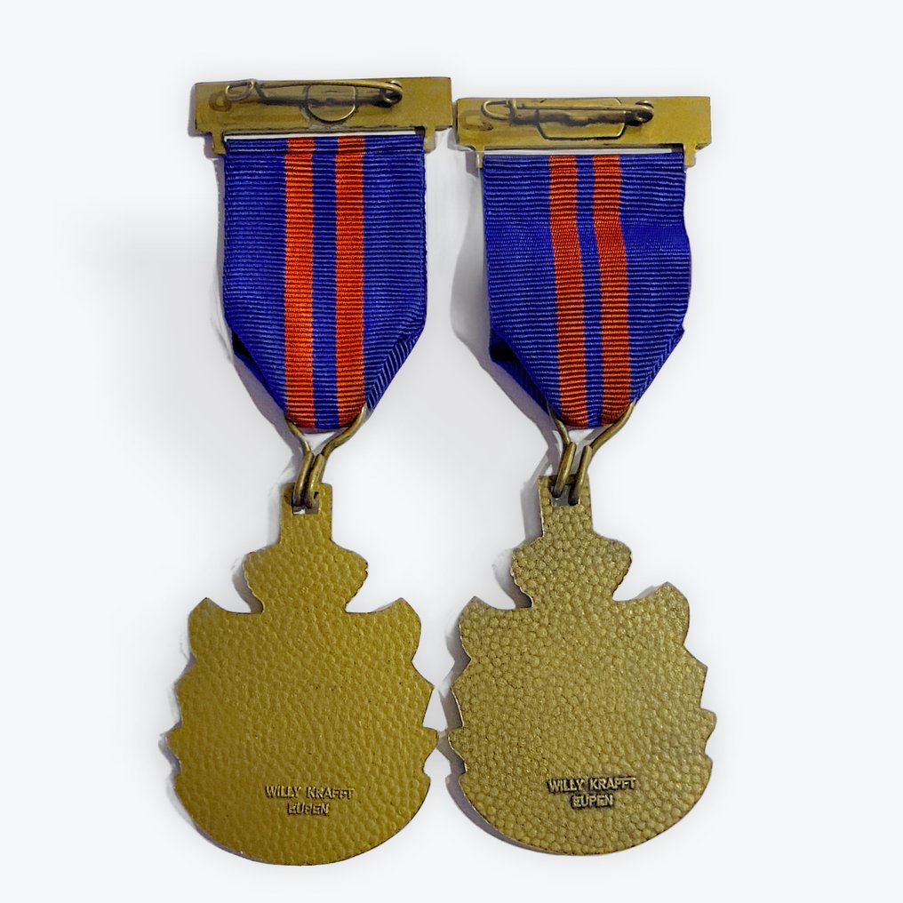 比利时 - 军事勋章 - 比利时宪兵学校行军奖章两枚套装 #2.1