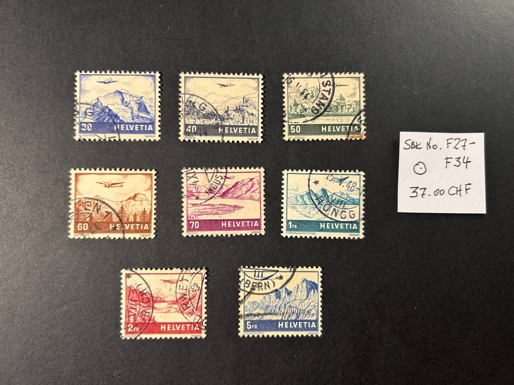 Ελβετία 1923/1941 - Ελβετία 1923–1941 – Θέματα αεροπορικής αλληλογραφίας σε διάφορα χαρτιά – Εκτενής εξειδικευμένη #4.3