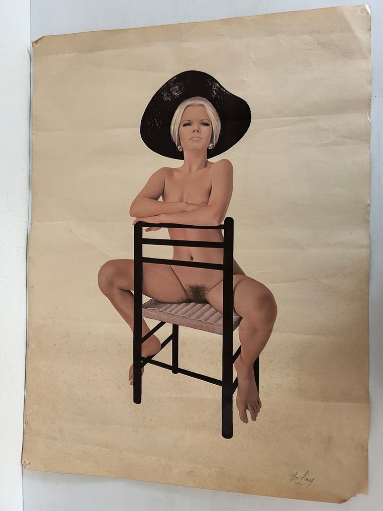 Aslan - 5 Υδατογραφία υπογεγραμμένη Aslan + 4 περιοδικά, εξώφυλλα LUI και Mayfair με Aslan. - Pin Up #3.2