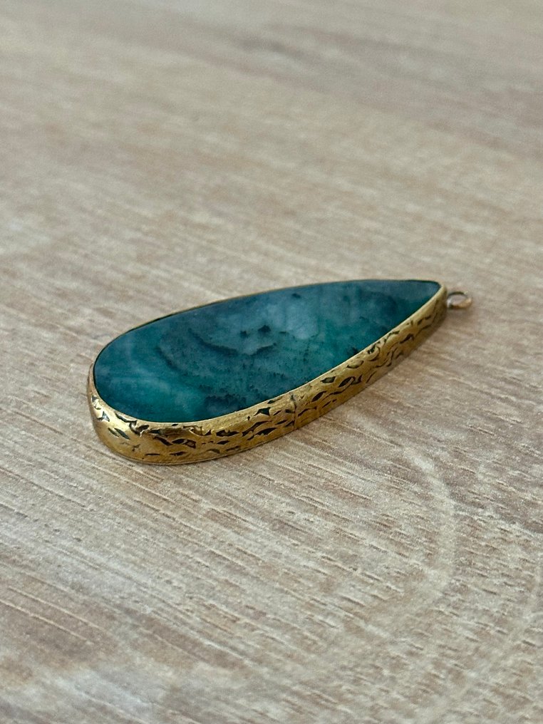 Σμαράγδι Εξαιρετικό χειροποίητο κρεμαστό με φυσικό σμαράγδι, πρώτης ποιότητας. - Ύψος: 45 mm - Πλάτος: 20 mm- 9.3 g #1.0