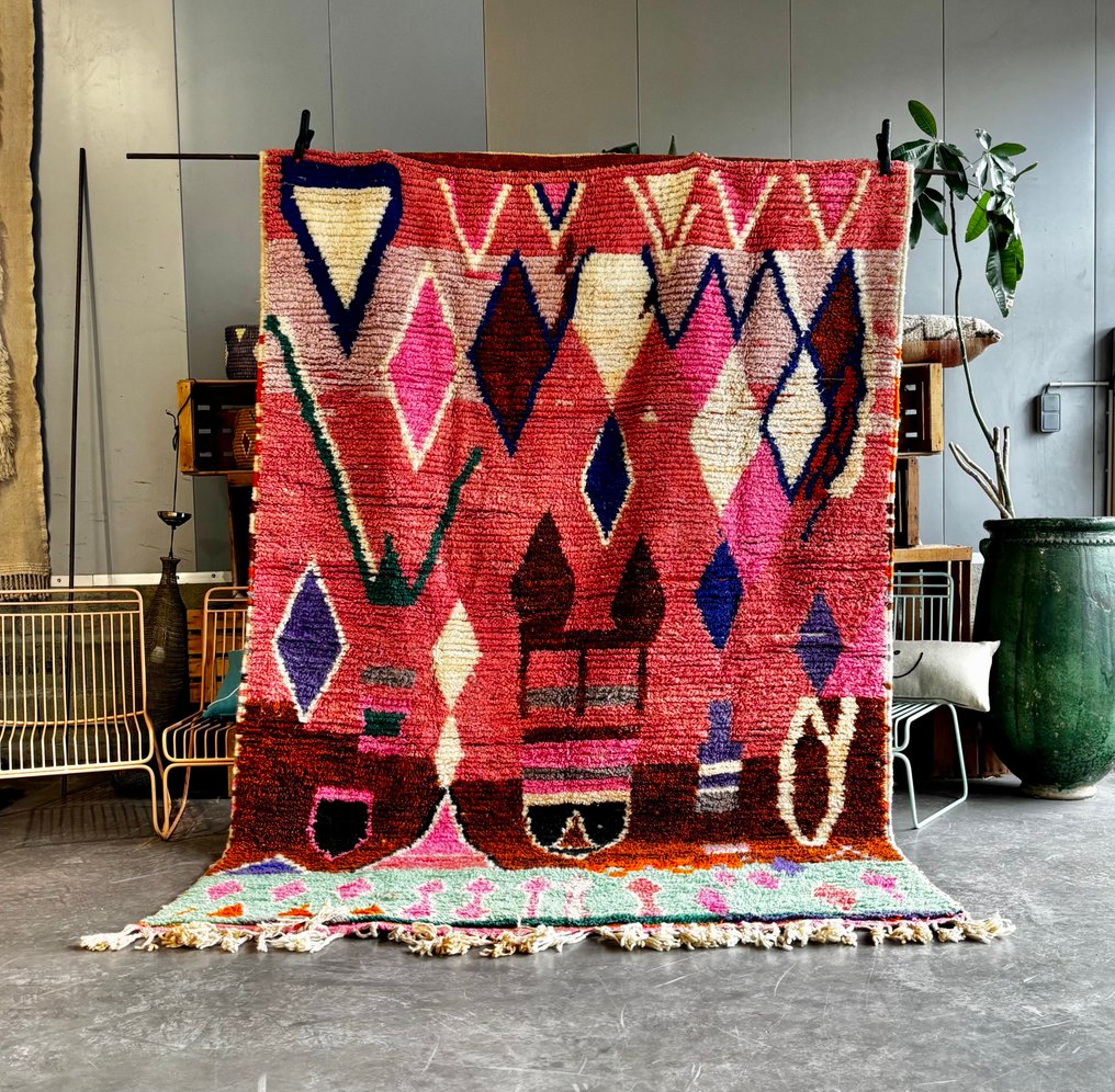 Μοντέρνο Μαροκινό Μπερμπέρικο Μαλλί Χαλί - Χαλί - 300 cm - 200 cm - Χειροποίητο χαλί από μαλλί #1.0