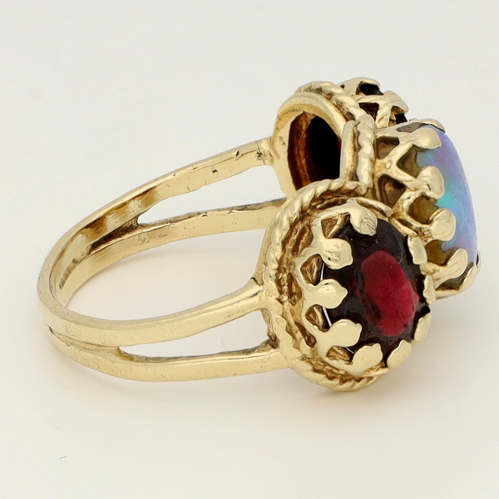 Δαχτυλίδι - 14 καράτια Κίτρινο χρυσό Γρανάτης #4.3