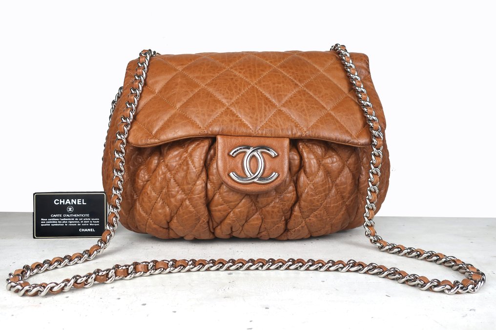 Chanel - Chain Around Classic Flap Cross Body/Shoulder bag - Camel - Shoulder bag #1.0