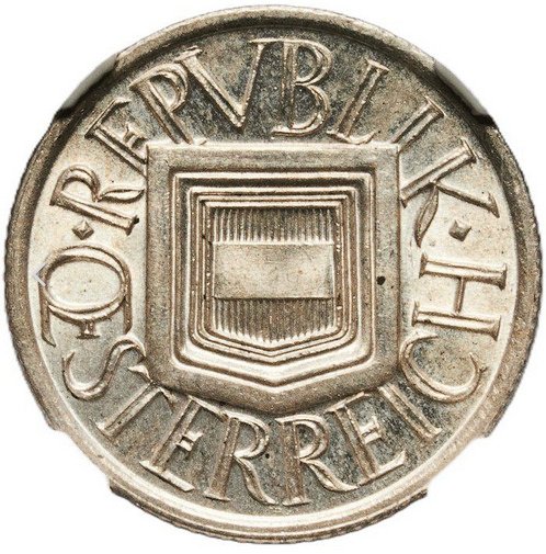 奧地利. 1/2 Schilling 1925 - NGC MS65 #2.1