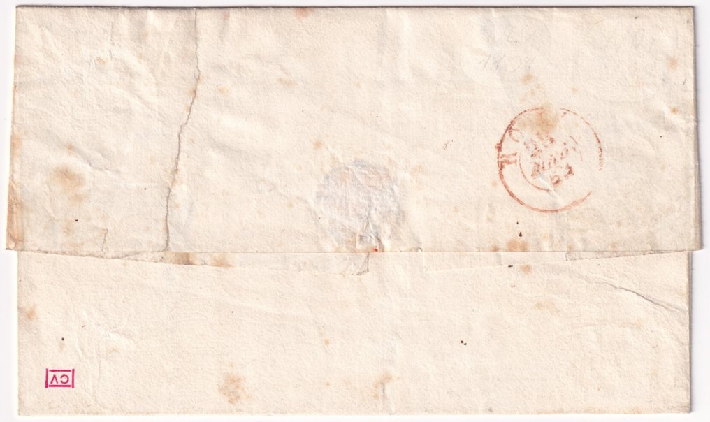 意大利古城邦-教皇国 1853 - 2023年3月27日 1+4 巴士。Sass 2+5a 在 Pesaro 至 Roma Ex Coll. Imperato 的班次，超额预订。 #1.0