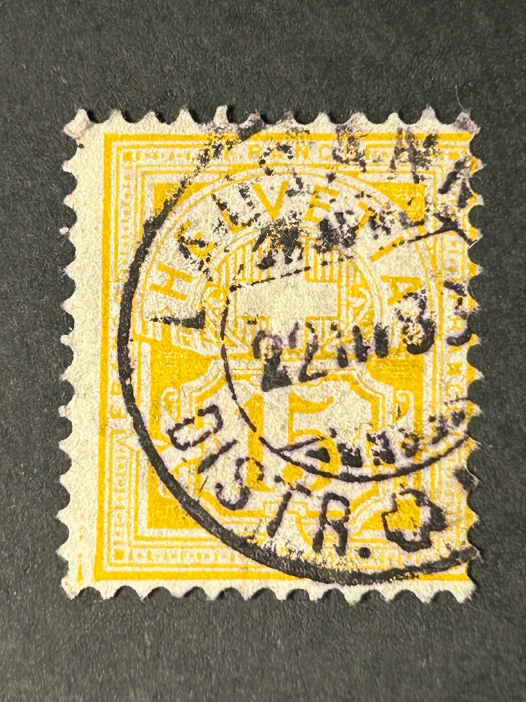 Ελβετία 1882/1907 - Ελβετία 1882–1906 – Καθήμενη Helvetia 15 Rp – SBK 57, 85 & 85a – Χρησιμοποιημένο – Ποικιλίες - SBK no. 57; 87; 87a #1.0