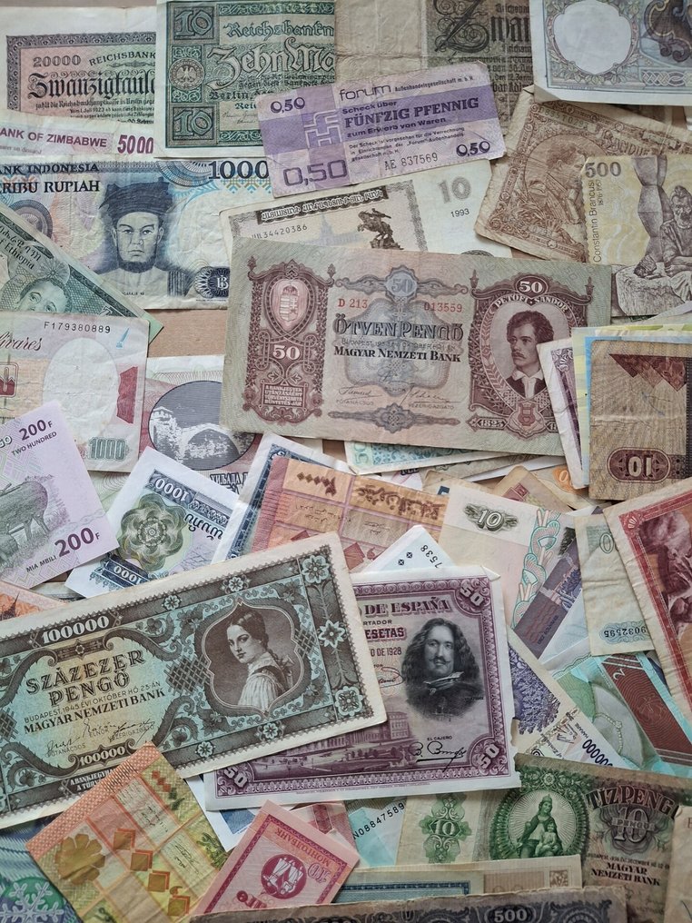 Maailma. - 200 banknotes / coupons / Hell banknotes - Various Dates (Ei pohjahintaa) #3.2