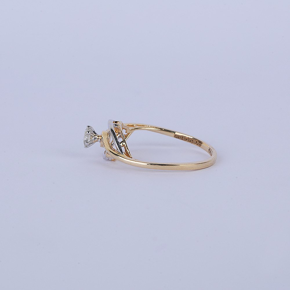 χωρίς τιμή ασφαλείας - Δαχτυλίδι - 14 καράτια Κίτρινο χρυσό -  0.20ct. tw. Διαμάντι (Φυσικό) - Δαχτυλίδι με μονόπετρο διαμαντιού #4.3