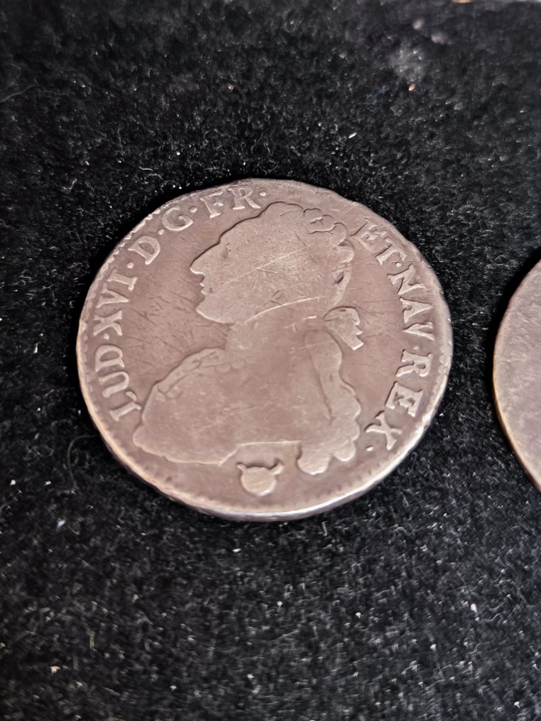 Frankrijk. 1/2 Écu 1726/1778 Louis XV & Louis XVI (lot of 3 coins)  (Zonder minimumprijs) #3.2