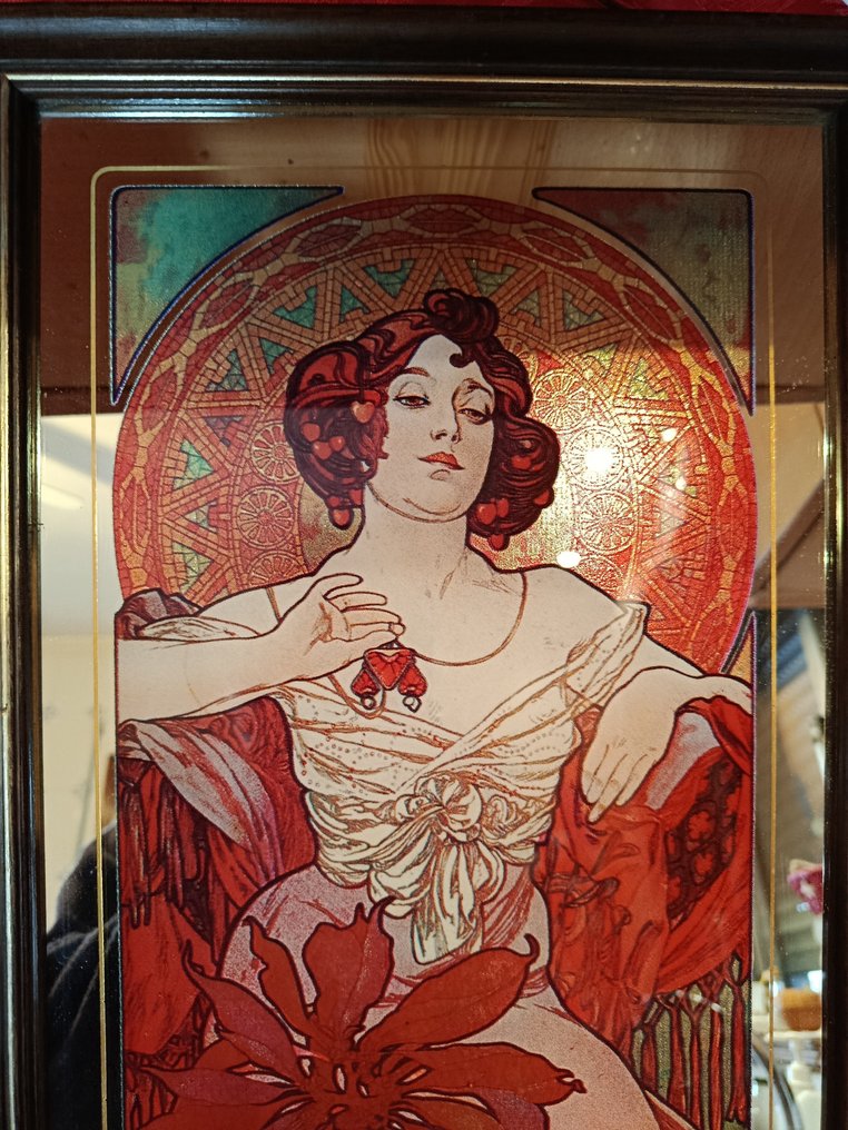 After Alphonse Mucha - Picture frame- The Ruby - Crystal #1.0