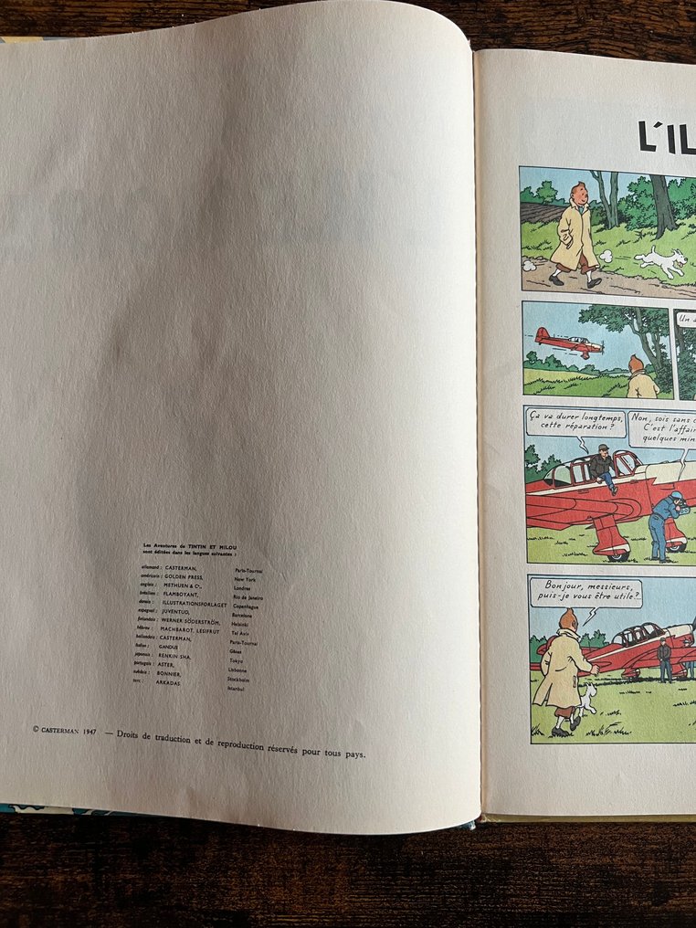 Tintin T7 - L'île noire (B36) - Version Bob de Moor - C - 1 Album - Erstausgabe - 1966 #4.3