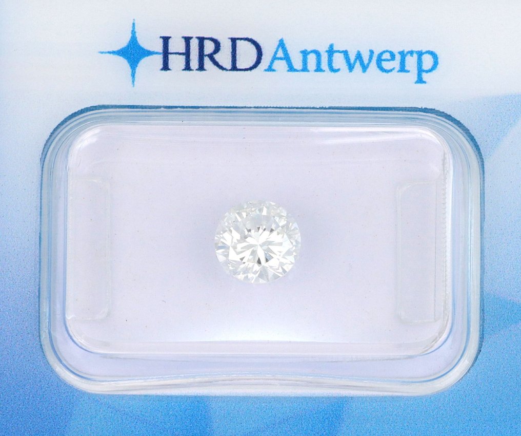 1 pcs Gyémánt  (Természetes)  - 1.02 ct - Kerek - D (színtelen) - SI1 - HRD Antwerpen #1.0