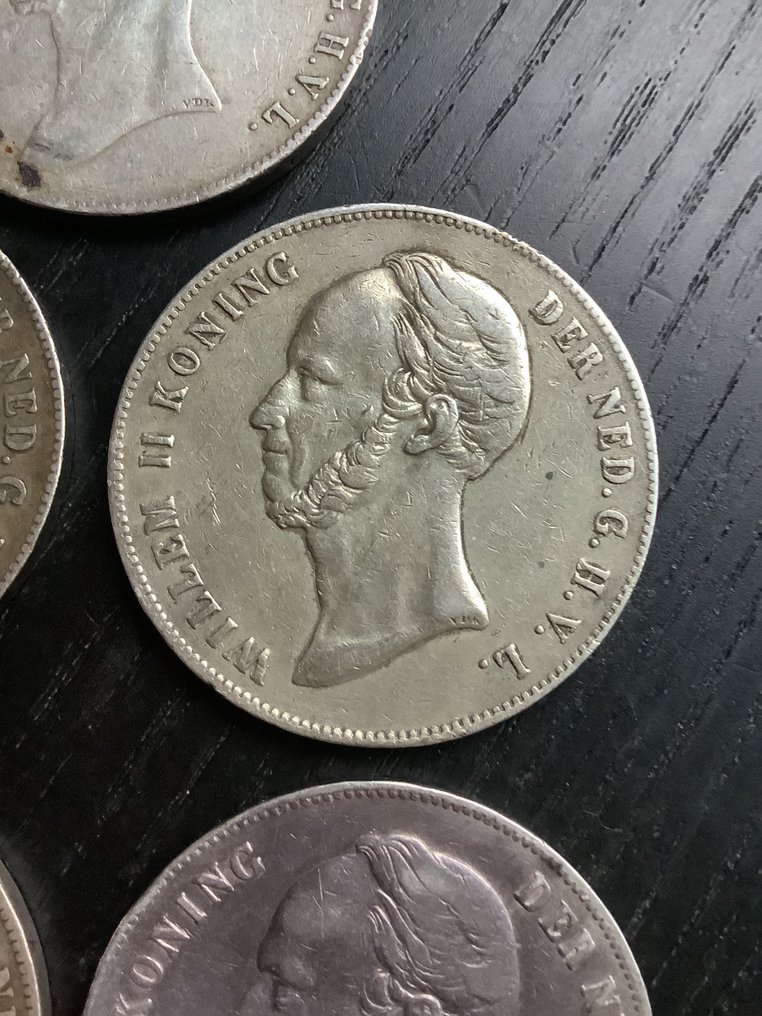 Nederland. Willem II. 2 1/2 Gulden 1845-1849  (Ingen reservasjonspris) #3.2