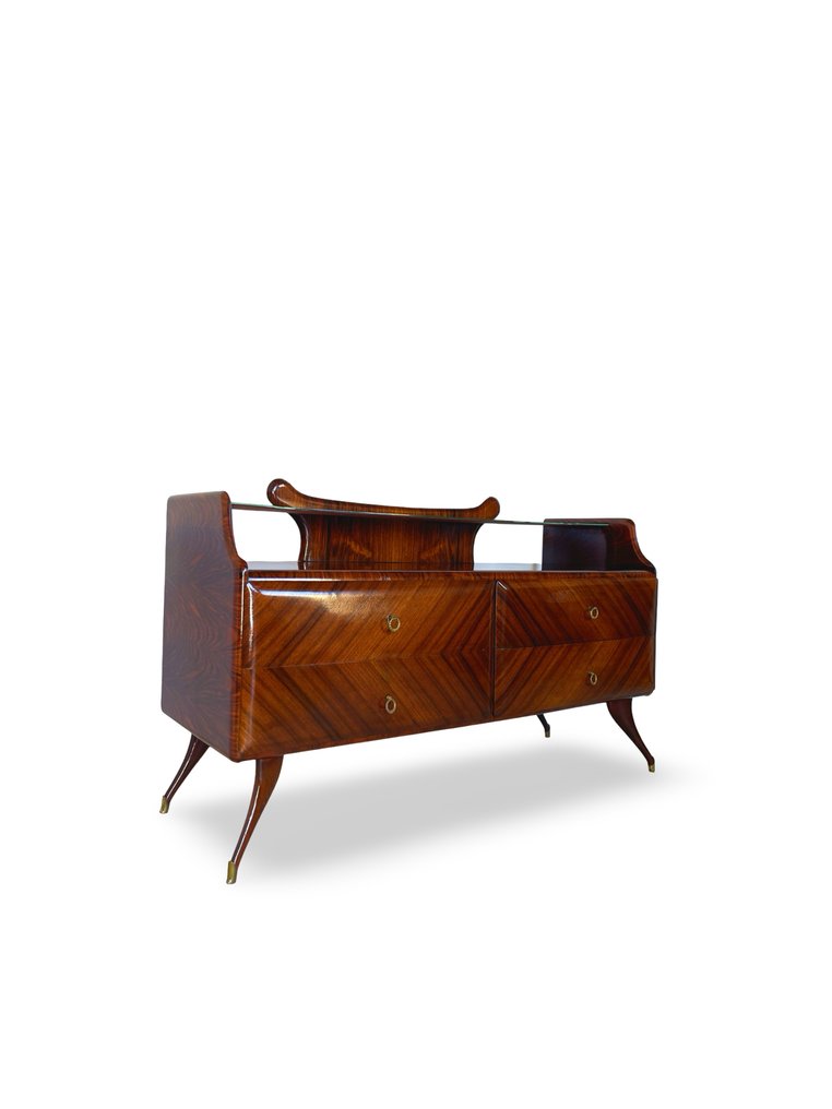 Commode - Bois, Verre, Laiton, Palissandre #4.3