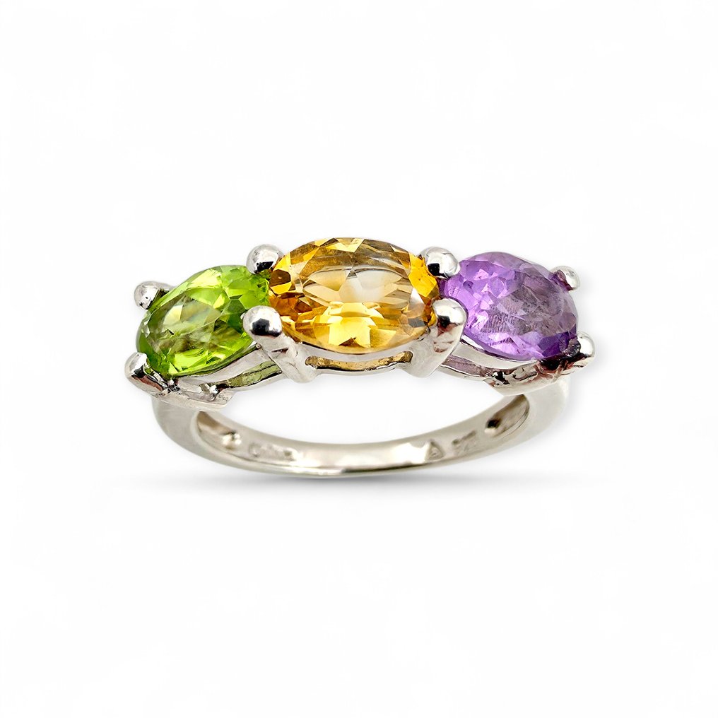 Sem preço de reserva - Anel Prata - (Certificado) #1.0