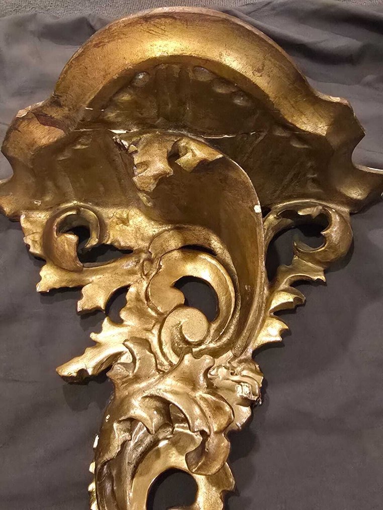 Fali polc egység - Fa - Régi nagy arany polc #1.0