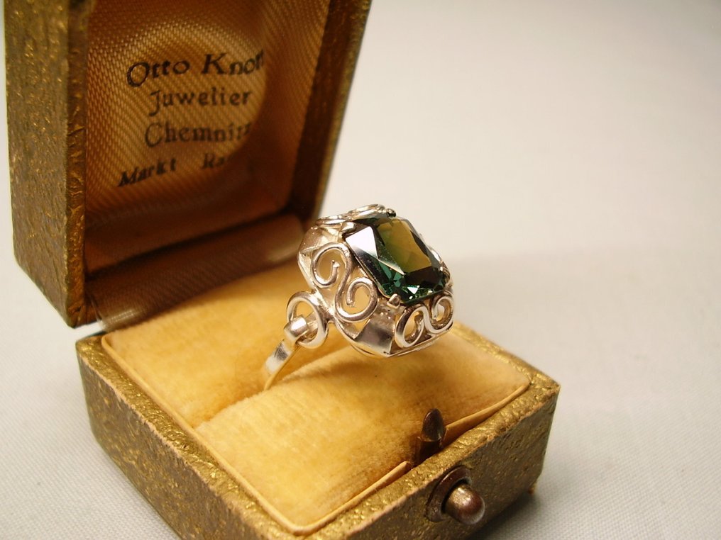 Fără preț de rezervă - Inel Argint -  4.00ct. tw. Spinel - Art-Deko-Arbeit 1920 #2.1