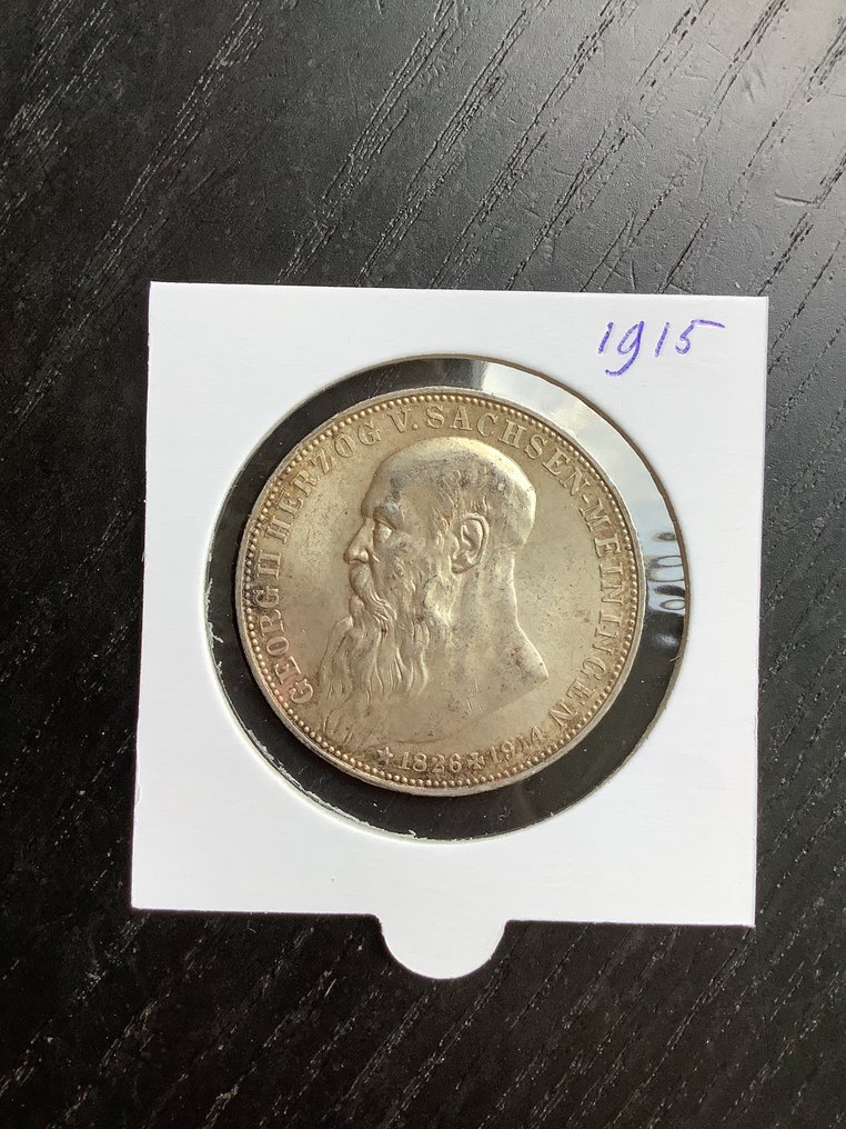 Germany, Empire Georg II. 3 Mark 1915, Sachsen-Meiningen (No reserve price) #4.3