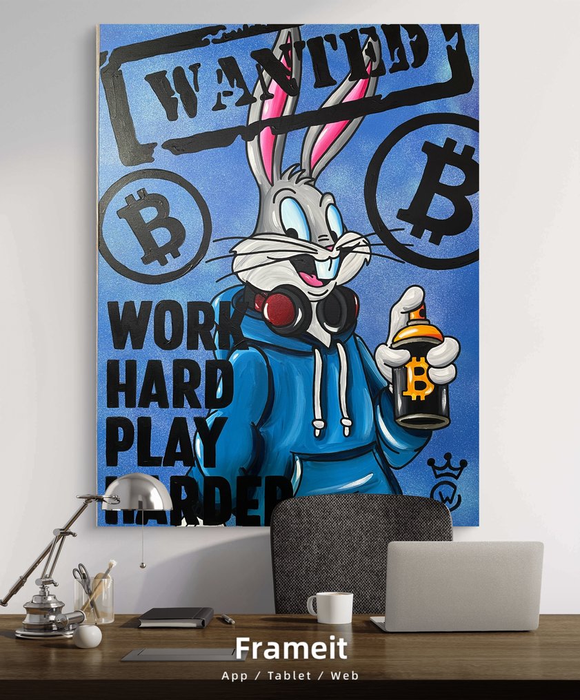 Xavier Van Walsem (1980) - Bugs bunny spraycan bitcoin #2.1