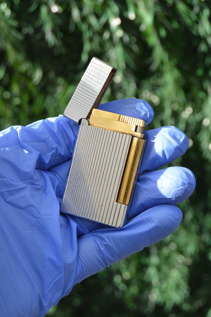 S.T. Dupont - Línea D "Kinetic Lines" - 袖珍打火機 - 金色, 銀 #1.0