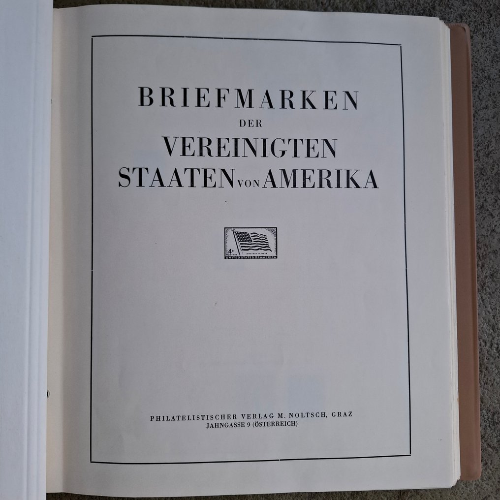 美國 1860/1975 - 集邮邮票/块，主要为盖销邮票/未使用新邮，装订在旧预印封面中。 #2.1