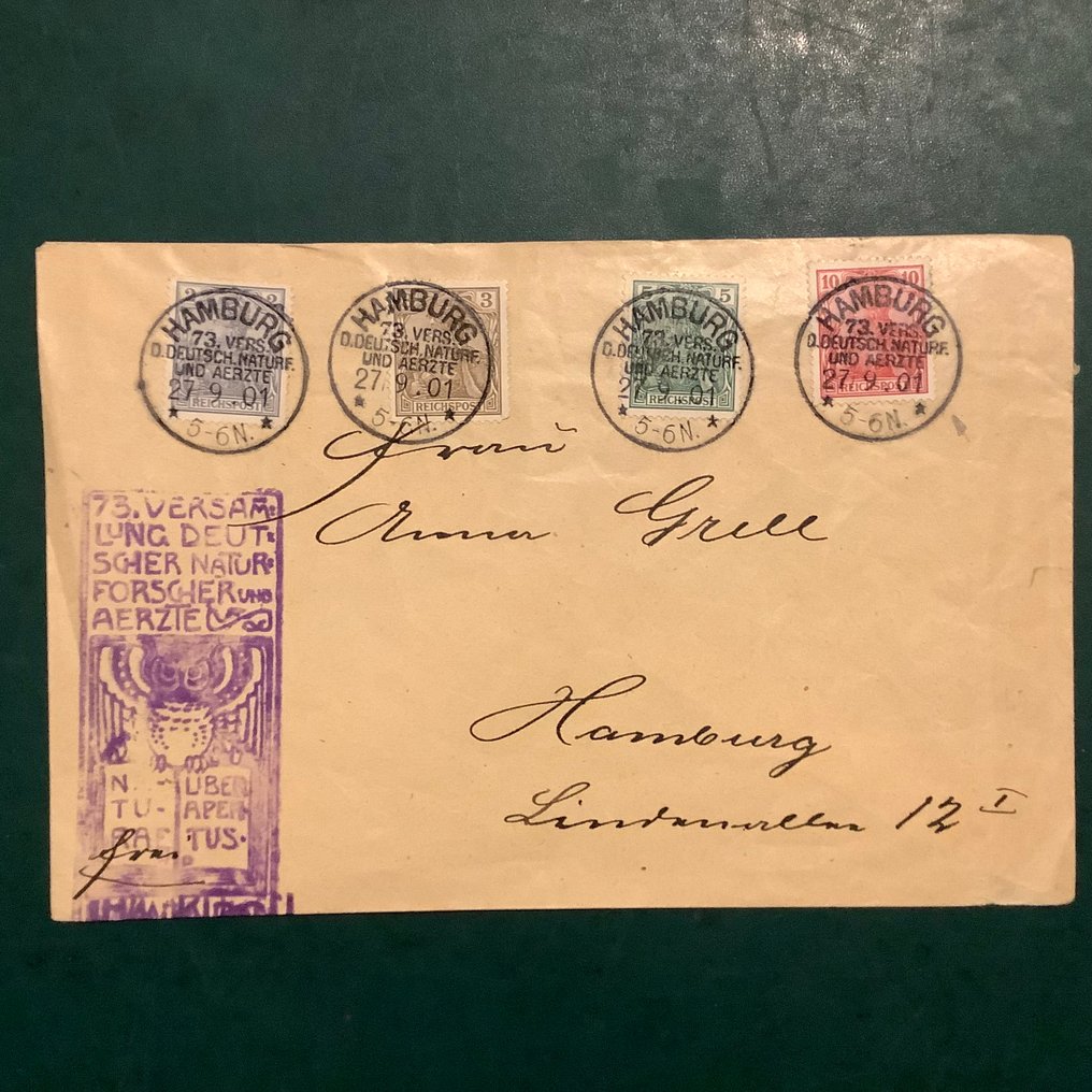 Duitse Rijk 1900 - Reichspost met CTO Duitse natuur en natie - Michel 53/56 #1.0