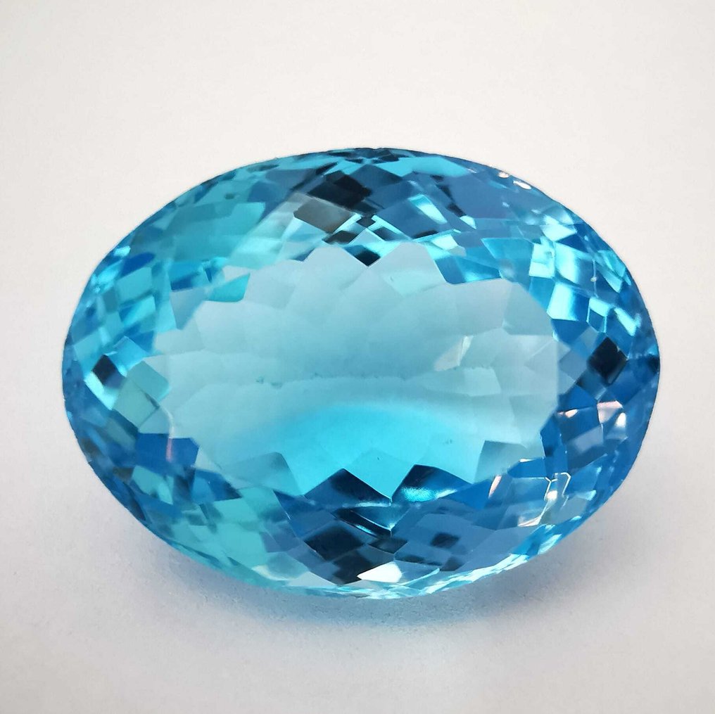 No reserve price Topaz  - 22.69 ct - Antwerp Laboratory for Gemstone Testing (ALGT) - Intense Vivid Blue #1.0